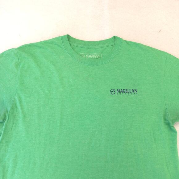Magellan Outdoors Short Sleeve Crew Neck T-Shirt Mens Size Extra Large XL Green - Picture 1 of 9